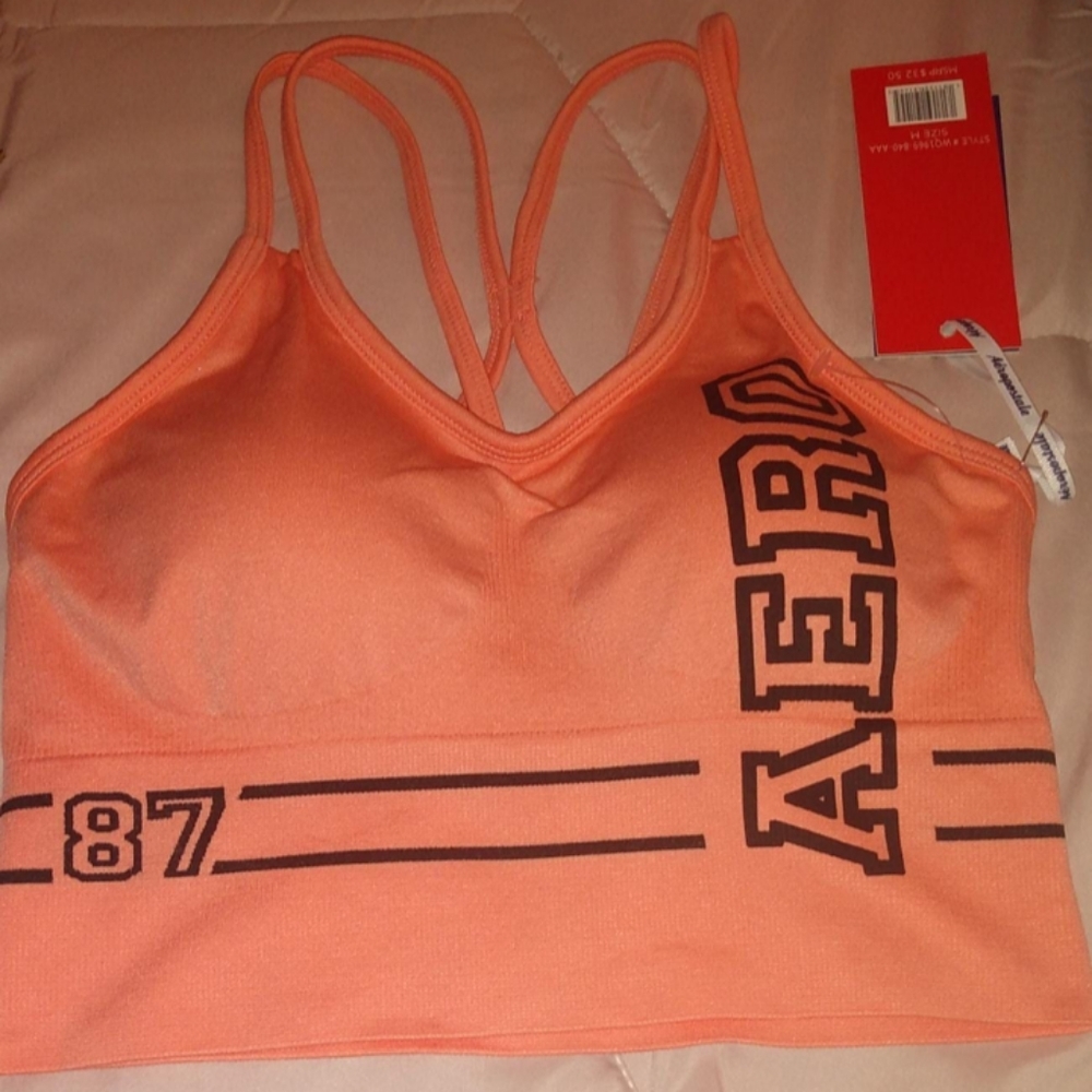 Aeropostale Salmon Sports bra size M